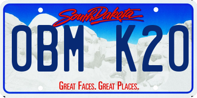 SD license plate 0BMK20