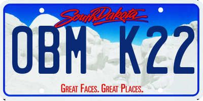 SD license plate 0BMK22