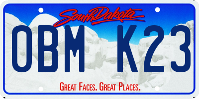 SD license plate 0BMK23