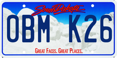 SD license plate 0BMK26