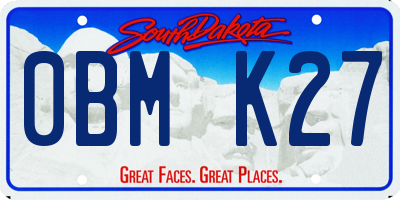 SD license plate 0BMK27