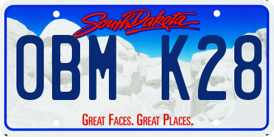 SD license plate 0BMK28