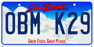 SD license plate 0BMK29
