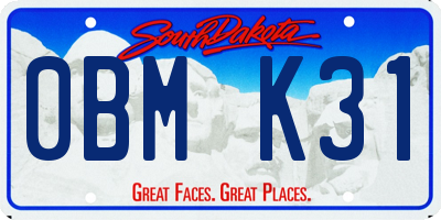 SD license plate 0BMK31