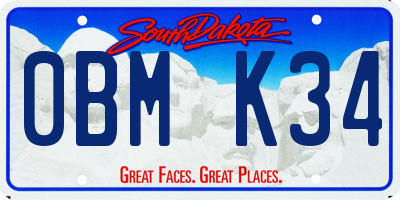 SD license plate 0BMK34