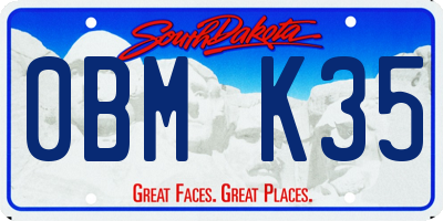 SD license plate 0BMK35