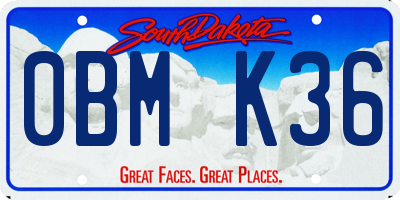 SD license plate 0BMK36