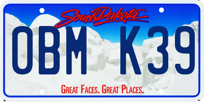SD license plate 0BMK39