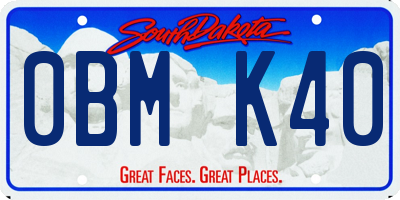 SD license plate 0BMK40