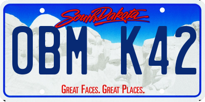 SD license plate 0BMK42