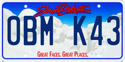 SD license plate 0BMK43