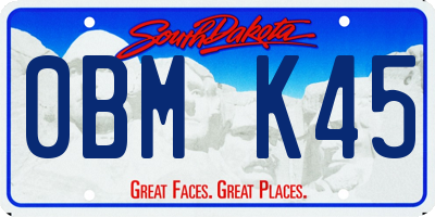 SD license plate 0BMK45