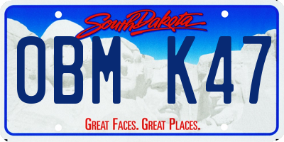SD license plate 0BMK47