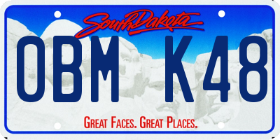 SD license plate 0BMK48