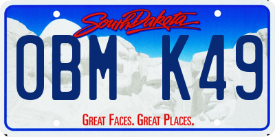 SD license plate 0BMK49
