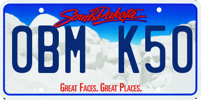 SD license plate 0BMK50