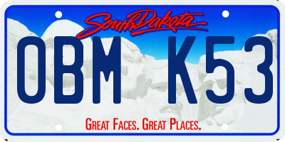 SD license plate 0BMK53