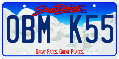 SD license plate 0BMK55