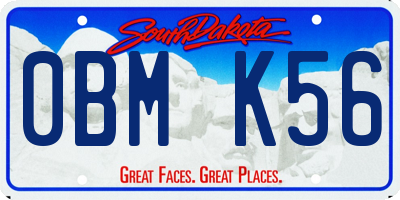 SD license plate 0BMK56