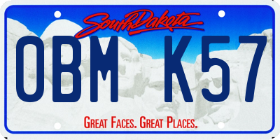 SD license plate 0BMK57