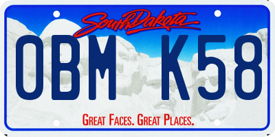 SD license plate 0BMK58