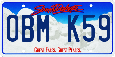 SD license plate 0BMK59