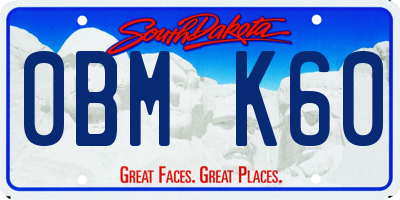 SD license plate 0BMK60