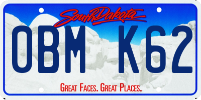 SD license plate 0BMK62