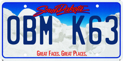 SD license plate 0BMK63