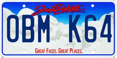 SD license plate 0BMK64
