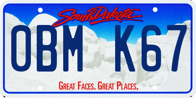 SD license plate 0BMK67