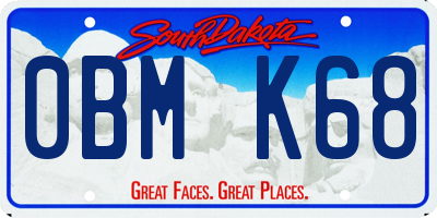 SD license plate 0BMK68