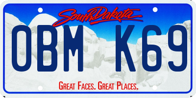 SD license plate 0BMK69