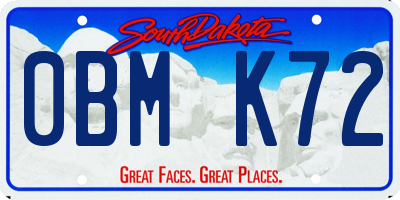 SD license plate 0BMK72
