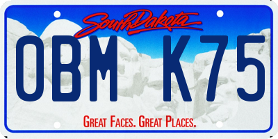 SD license plate 0BMK75