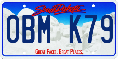 SD license plate 0BMK79