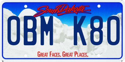 SD license plate 0BMK80