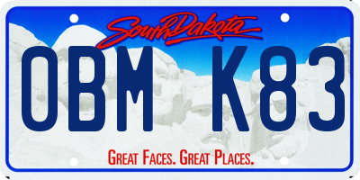 SD license plate 0BMK83