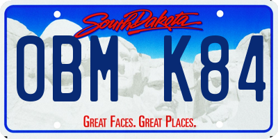 SD license plate 0BMK84