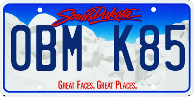 SD license plate 0BMK85