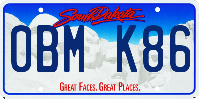 SD license plate 0BMK86