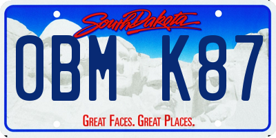 SD license plate 0BMK87