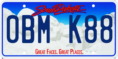 SD license plate 0BMK88