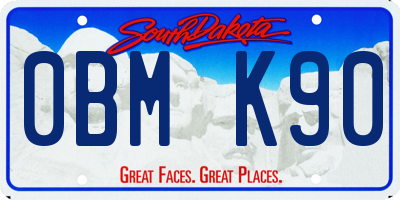 SD license plate 0BMK90