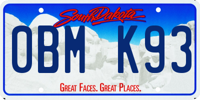 SD license plate 0BMK93