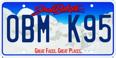SD license plate 0BMK95