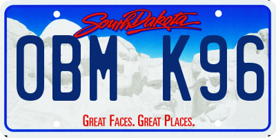 SD license plate 0BMK96