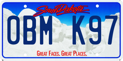 SD license plate 0BMK97