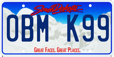 SD license plate 0BMK99