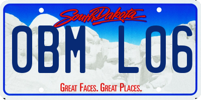 SD license plate 0BML06